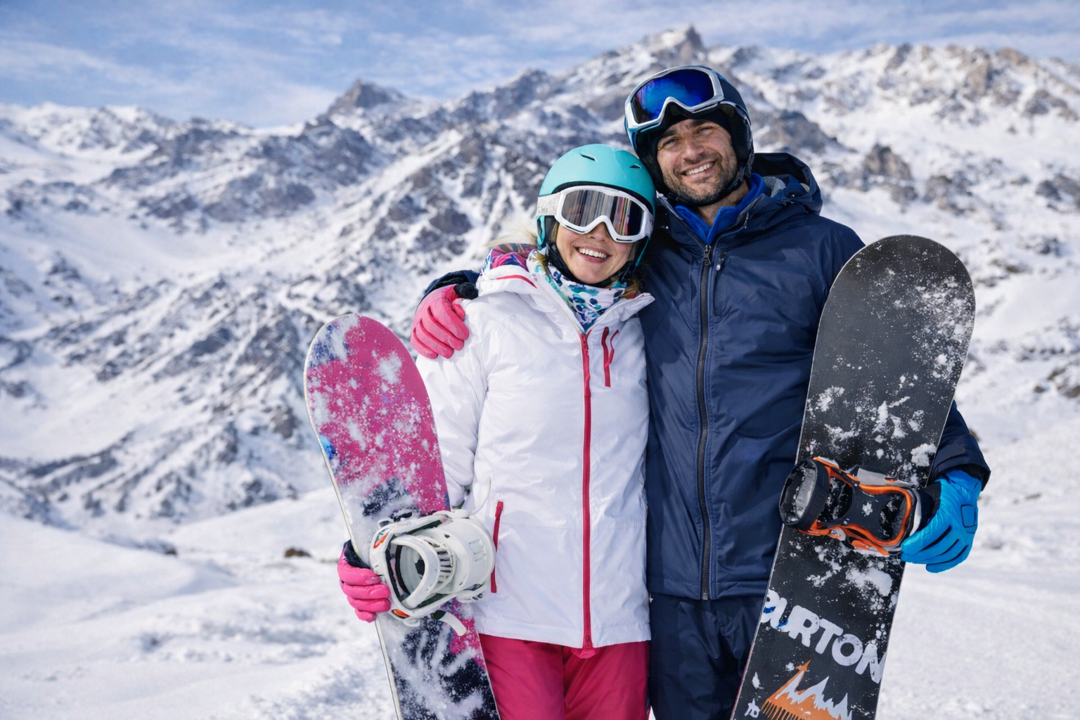 Pareja en Las Leñas